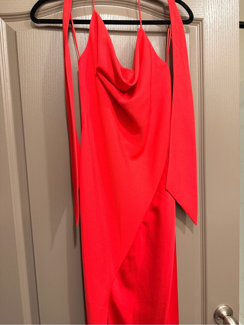Red Cowl Neck Slip Dress - Cushnie